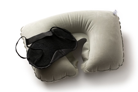 Sleeping mask and air cushionの写真素材