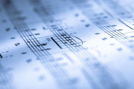 Music score on paperの写真素材