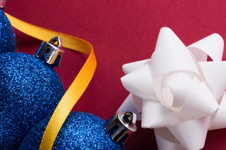 Christmas decoration on purpleの写真素材