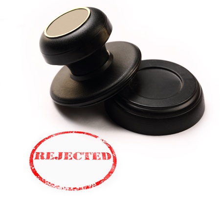 Rejected stamp on white backgroundの写真素材