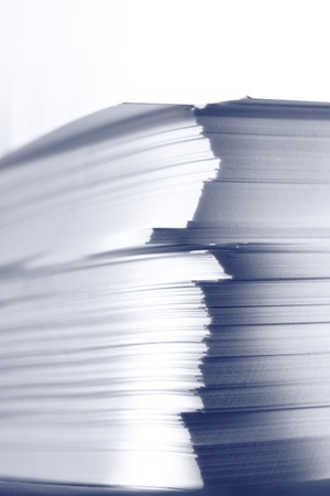 Stack of white paper cards 