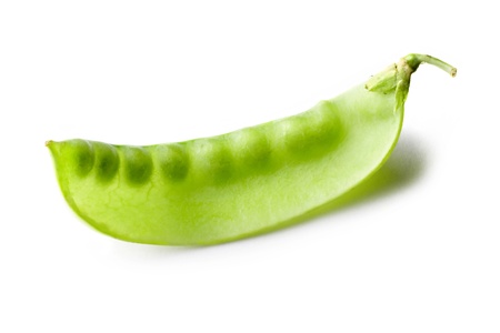Fresh pea isolated on white background
