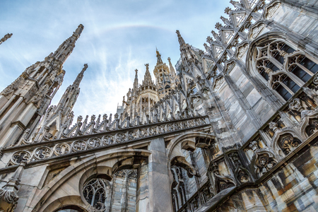 View from Duomo roof in Milan closeupの写真素材