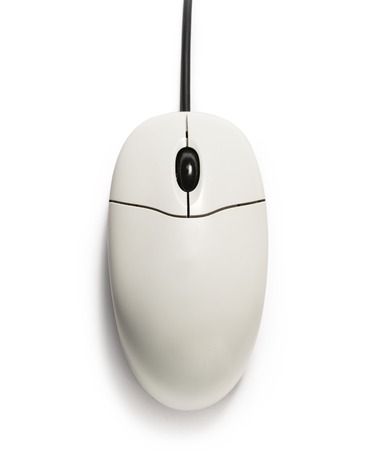 Computer mouse on white background in closeupの写真素材