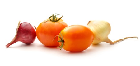 Fresh vegetables on white background in closeupの写真素材