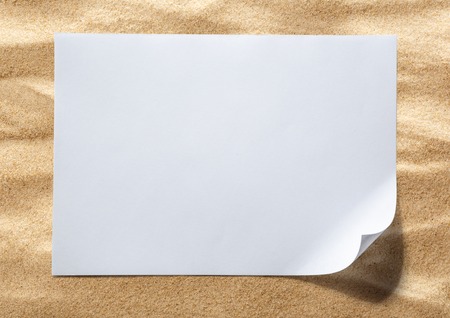 Blank sheet of paper as white backgroundの写真素材