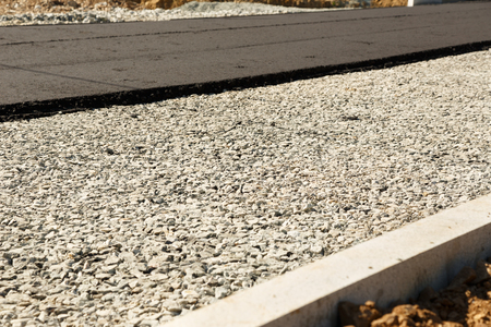 Road construction industry. Road as a backgroundの写真素材
