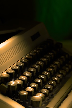Keyboard of typewriter in gray toningの写真素材