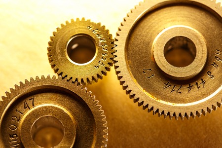 Mechanical ratchets in closeup and toning viewの写真素材