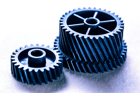Mechanical ratchets in closeup and toning viewの写真素材