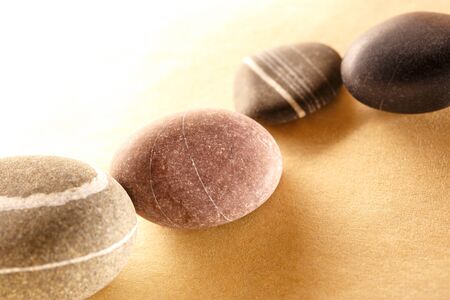Set of sea stones on paper backgroundの写真素材