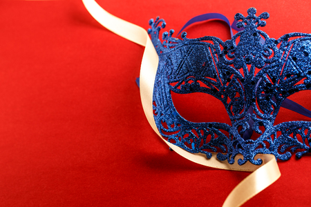 Single carnival disguise mask in close upの写真素材