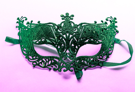 Single carnival disguise mask in close upの写真素材