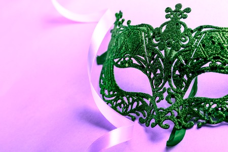 Single carnival disguise mask in close upの写真素材