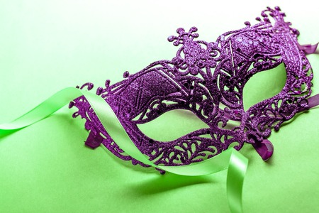Single carnival disguise mask in close upの写真素材