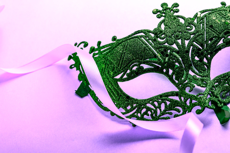Single carnival disguise mask in close upの写真素材