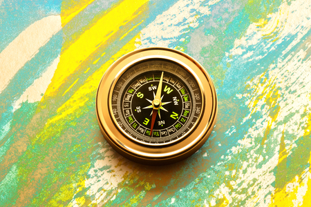 New compass in closeup as single objectの写真素材