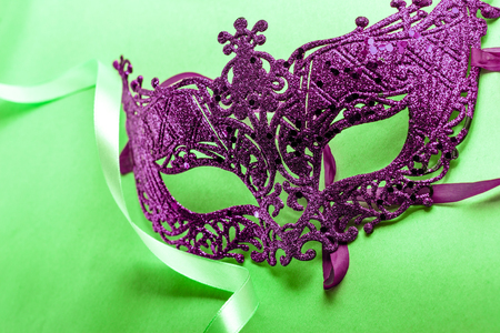 Single carnival disguise mask in close upの写真素材