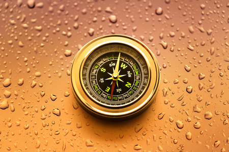 New compass in closeup as single objectの写真素材