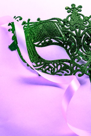 Single carnival disguise mask in close upの写真素材