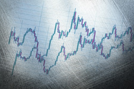 Candle stick graph chart of stock market investment tradingの写真素材
