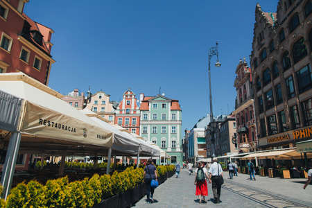 Market square tenements, Wroclaw, Polandのeditorial素材