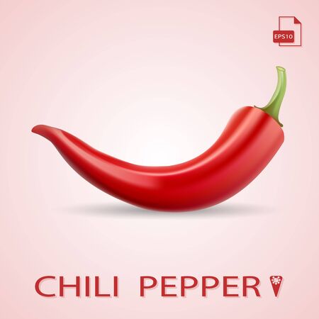 Single red chili pepper.のイラスト素材