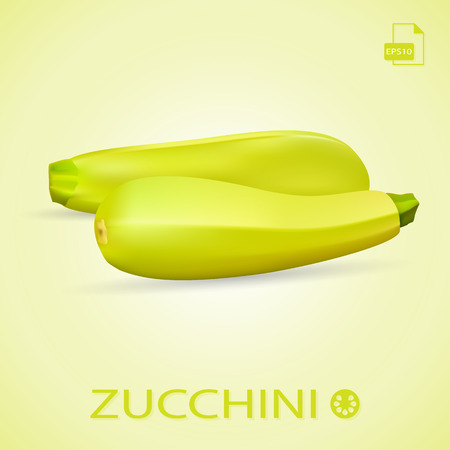 Set of fresh ripe zucchini.のイラスト素材