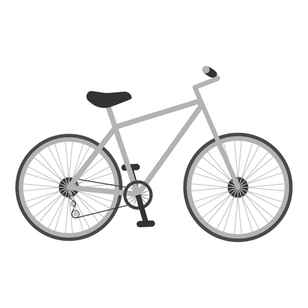 Grey Bicycle For Kids Isolated On A White Background.のイラスト素材