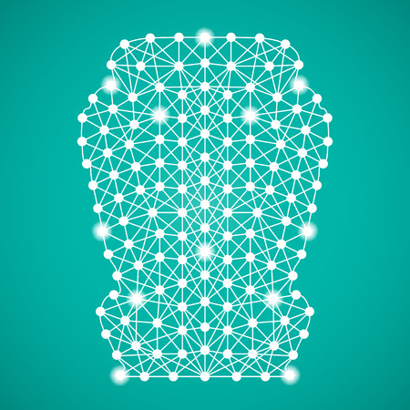 Car Seat For Children Isolated On A Green Background. Vector Illustration.Creative Conceptのイラスト素材