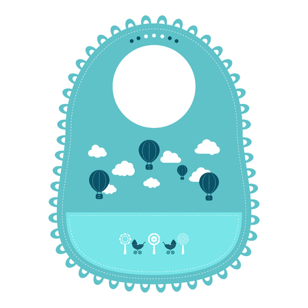 Baby Bib For Eating Food Isolated On A White Background. Vector Illustration. Products For Childrenのイラスト素材