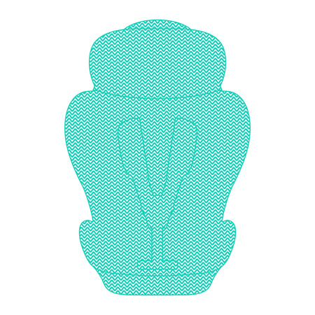 Shape Of Child Car Seat Isolated On A White  Illustration. Products For Childrenのイラスト素材