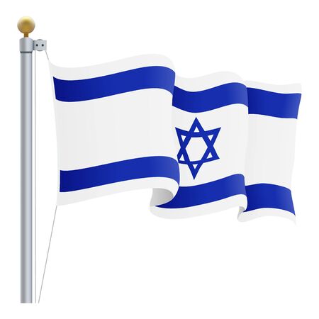 Waving Israel Flagのイラスト素材