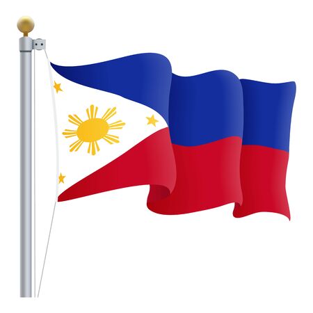 Waving Philippines Flagのイラスト素材