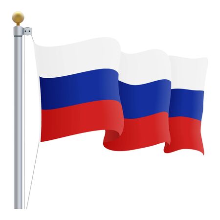 Waving Russia Flagのイラスト素材