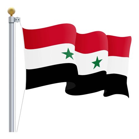 Waving Syria Flagのイラスト素材