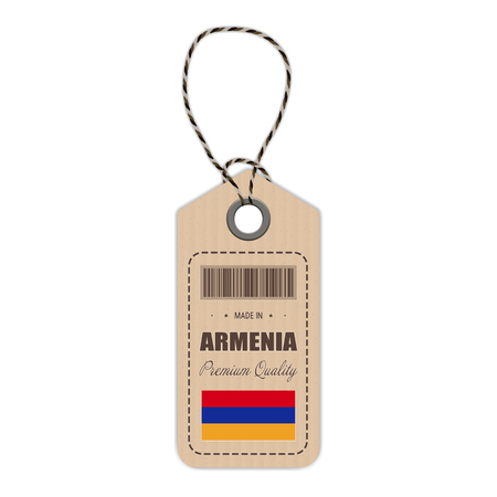 Armenia flag hang tag design.のイラスト素材