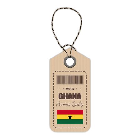 Ghana flag hang tag design.のイラスト素材