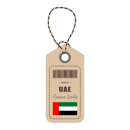 UAE flag hang tag design.のイラスト素材
