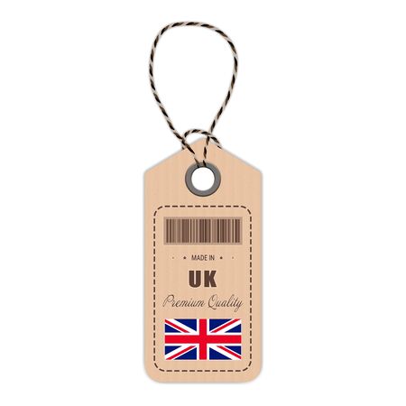 United Kingdom flag hang tag design.のイラスト素材