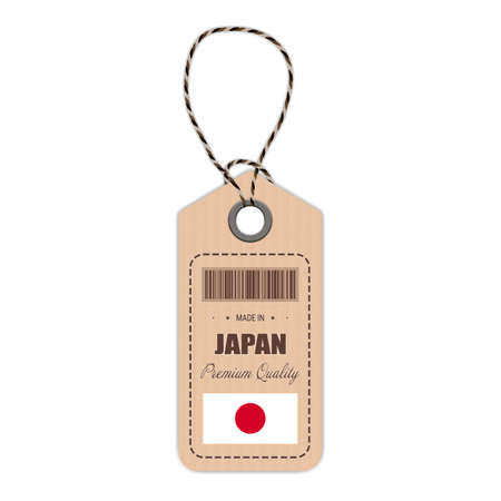 Japan flag hang tag design.のイラスト素材