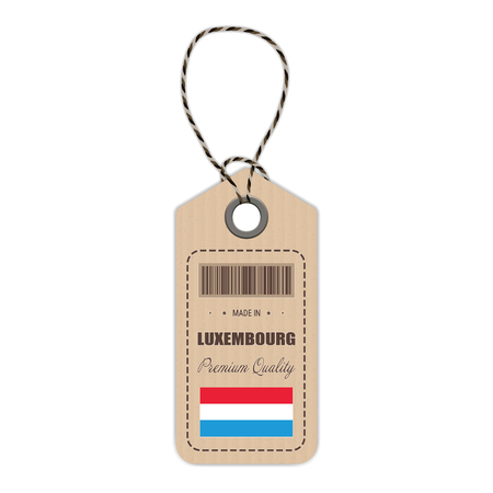 Luxembourg flag hang tag design.のイラスト素材