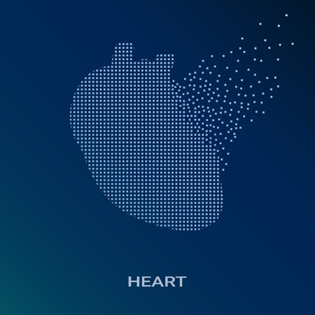 Creative Concept Background Of The Human Heart Anatomy. Medical Symbol Of Cardiology.のイラスト素材