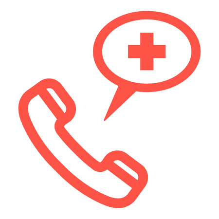 Emergency Icon. Internet Button Isolated On A White Background. Vector Icon Illustration. Unique Pattern Design For Brochures, Web, Printed Materials, Logosのイラスト素材