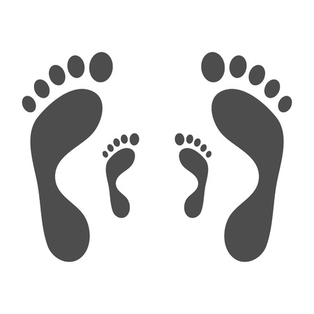 Footprint Path Isolated On A White Background. Vector Illustration. Orthopedics, Organs Concept.のイラスト素材