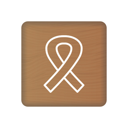 February 4, World Cancer Day Icon On Wooden Block Isolated On A White Background. Vector Illustration. Healthcare Concept.のイラスト素材
