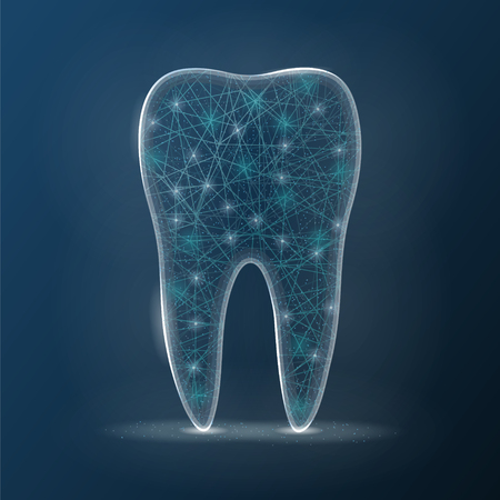 Dental Care Tooth Icon Isolated On A Background. Vector Illustration. Healthcare Concept.のイラスト素材