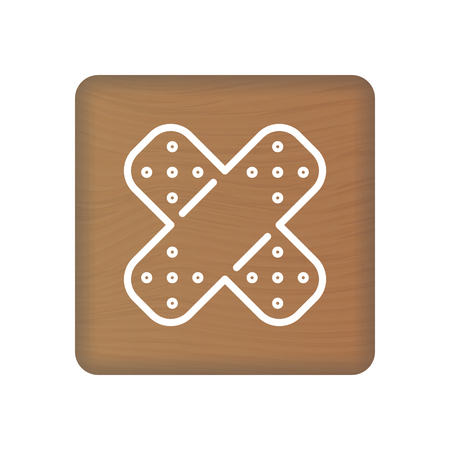 Medical Pharmaceutical Plaster Icon, Plaster Icon - Vector Bandage, Health Adhesive Careのイラスト素材