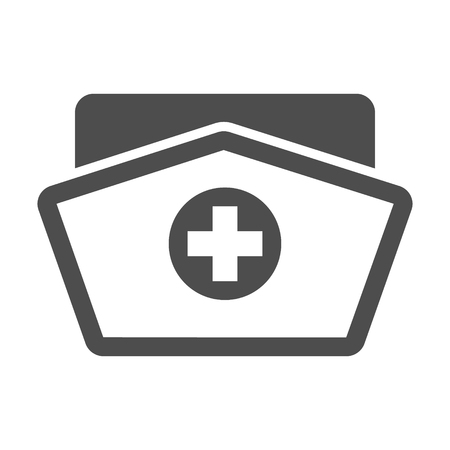 Nurse Cap Icon. Simple icon, blue colored icon illustration. - Vector, eps 10のイラスト素材