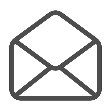 Mail and e-mail icon isolated. Envelope symbol e-mail. Email message sign. Flat design. Vector Illustration, eps 10のイラスト素材